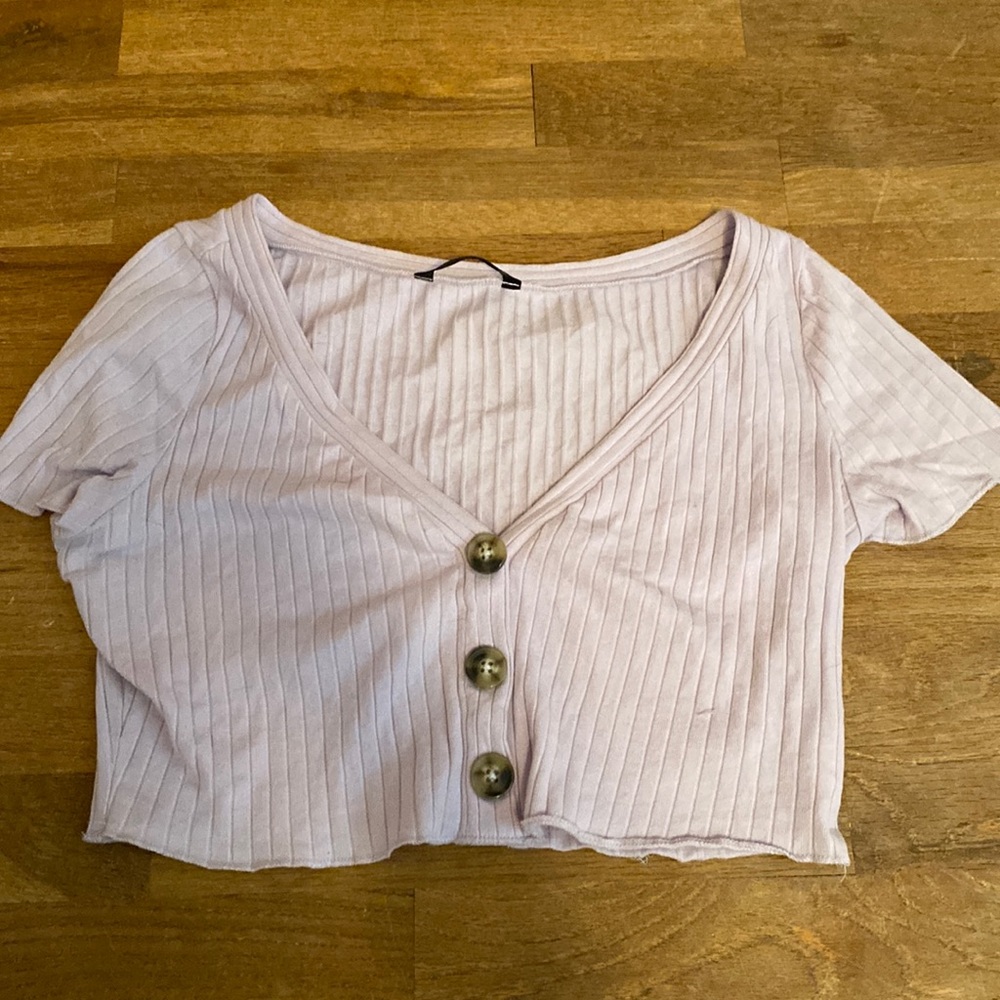 purple crop top